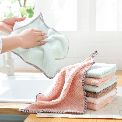 Plain can hang - up 100 - clean cloth cleaning cloth absorbent fiber cleaning cloth kitchen thickened dish towel washing 