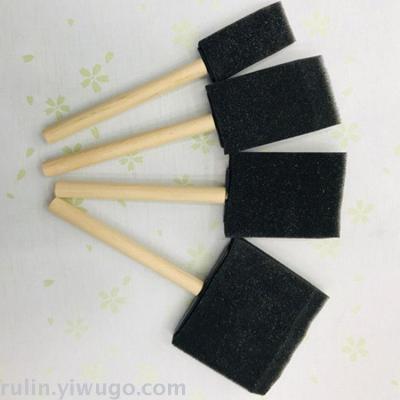 Wooden handle sponge painting brush under the brush painting tools wholesale fine art supplies non-toxic