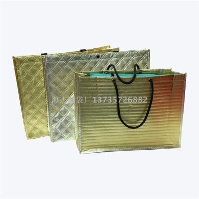 Color Printing Non-Woven Bags Customization Film Folding Bag Shopping Bag Customized Currently Available Non-Woven Three-Dimensional Bag Flat Pocket