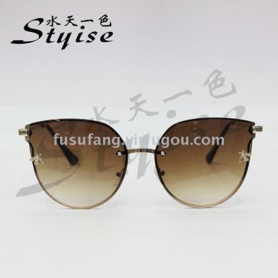Classic metallic big frame trend joker sunglasses female model sunglasses 2213