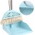 Broom Dustpan Set Detachable Pole Unloading Encryption Bristle Hanging Gear Design Plastic Floor Broom Wholesale