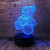 New 3D smart colorful night light, love bear birthday atmosphere lamp led with sleeping table lamp