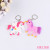 Cute Unicorn Korean Style European and American Cartoon Keychain Creative Color Handbag Pendant