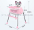 Baby Dining Chair Children's Dining Table Chair Multi-Functional Baby Eating Foldable Seat with Wheels Retractable