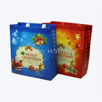 Color printing non-woven bag custom folded bag shopping bag custom spot non-woven three-dimensional bag flat pocket