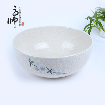 Big Soup Bowl Snowflake Glaze Tableware Business Gift Ceramic Tableware Korean Soup Bowl Direct Sales Quantity Discount