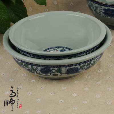 Blue and White Porcelain No. 2/No. 3 Guangkou Soup Ancient Chinese Ceramic Soup Pot Kitchen Supplies Soup Bowl Wholesale