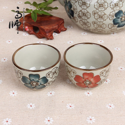 New Home Rice Bowl Chinese Hotel Tableware Ceramic Cup Ceramic Cup Tass Rich Bowl Factory Direct Sales