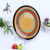 10.5-Inch Plate Dish Health Ceramic Striped Rainbow Plate Dish Korean Ceramic Products Factory Direct Sales Supermarket Supply