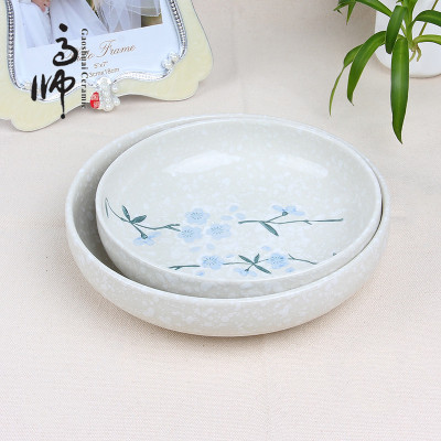 2018 New Snowflake Glaze 6-Inch/7-Inch Pickle Plate Ceramic Tableware Gift Factory Direct Sales Quantity Discount