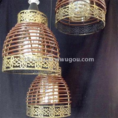 Rattan Pendant Light Ceiling Woven Fixture Wooden Hanging Lights Kitchen Island Lighting Hanging Light