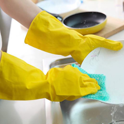 Thin latex gloves, household cleaning gloves, laundry rubber gloves