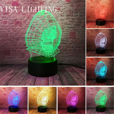 3d iron man 3d desk lamp led night light plug-in bedroom bedside lamp creative gift