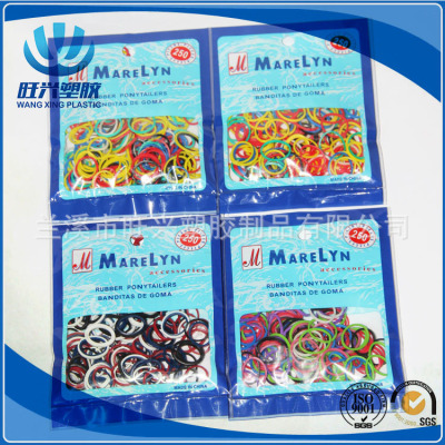 Wangxing Plastic, 15mm mixed color Braid Rubber Band Natural Environment-friendly rubber Band