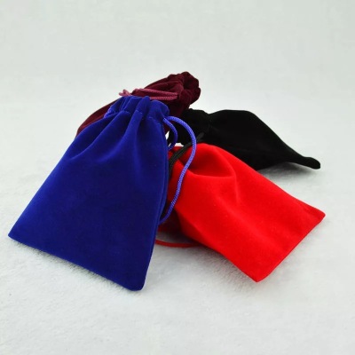 Flannelette bag customized plush black bundle pocket jewelry gift bag receiving bag manufacturers direct sales