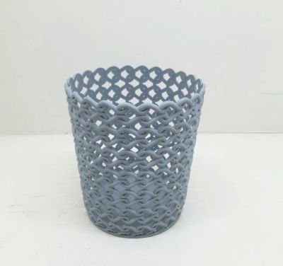 H0-1262 Small Mini Pen Container Storage Bucket Plastic Imitation Rattan Storage Bucket Storage Basket