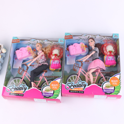 Cycling set gift box girls' children's toy princess dolls in costume