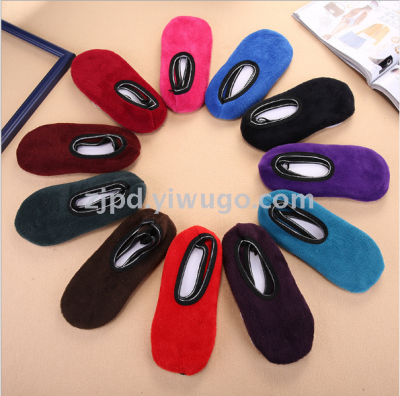 Early education center autumn winter add thick pile floor socks men and women children adult children anti-slippery flo