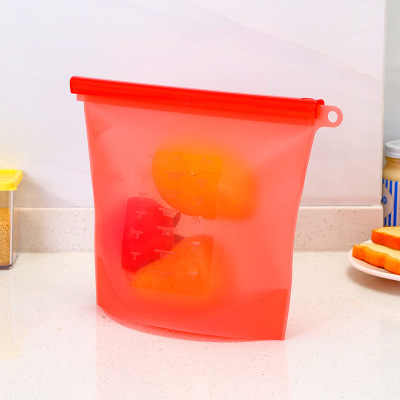 Silicone plastic bag food self-sealing bag food storage bag