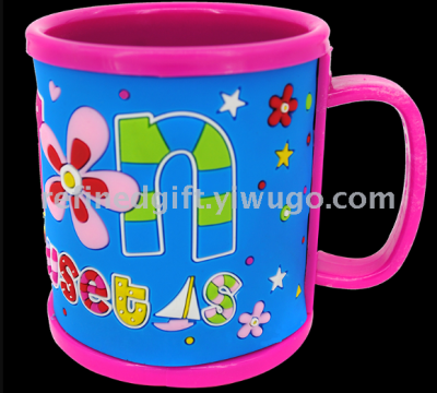 PVC soft plastic mug 3D drop chloroprene cartoon mug advertising gift professional customization