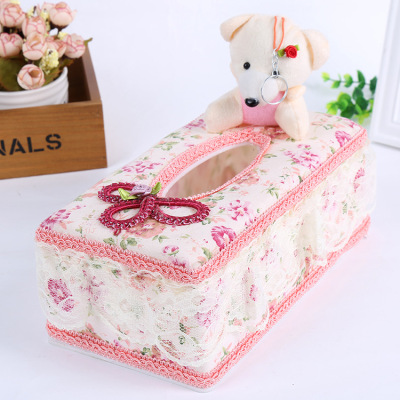 Creative cuddly bear paper towel box, fabric fabric, plastic drawing box, large car paper towel box, wholesale