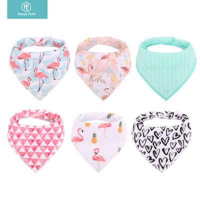 Aliexpress hot style little fresh baby triangle towel 100% cotton fleecy baby slobber INS bib