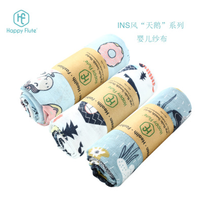 Aliexpress hot style baby bath towel pure cotton gauze spring/summer water absorption super soft blanket newborn small towel