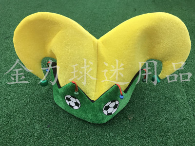 Brazil fan carnival clown hat CBF top hat World Cup fan product
