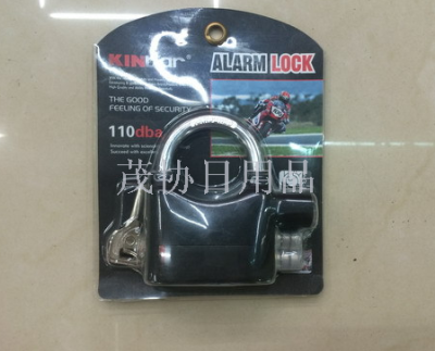 Kinbar Alarm Padlock Black Aluminum Alloy Alarm Padlock