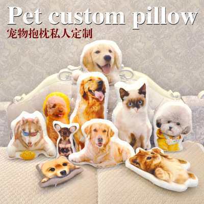 Creative Dog DIY Cushion Graphic Customization Pet Pillow Customized Simulation 3D Shaped Pillow One Piece Dropshipping
