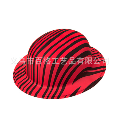 Holiday Party Fashion Party Special Hat PVC Striped round Cap Fancy Dress Ball Factory Direct Sales Processing Customization