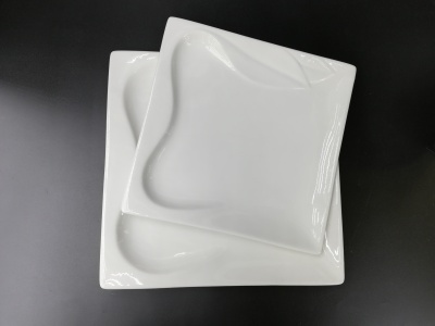 Daily necessities ceramic dishes tableware 10 inches square butterfly dish