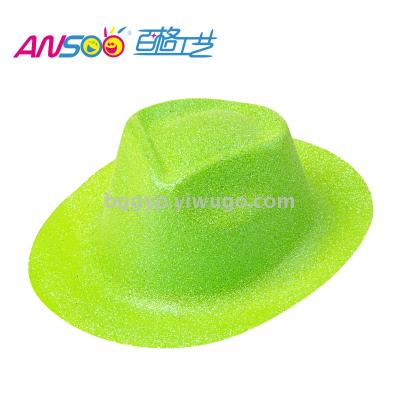 Fluorescent Gold Powder Topper Ball Party Holiday Activity Party Special Hat Processing Customized PVC Factory Direct Sales