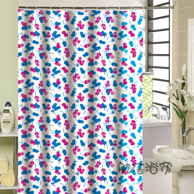 Bathroom Shower Curtain Rod Waterproof Toilet Thickened Partition Curtain Curtain Cloth