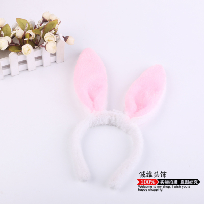 Plush rabbit ears plus lamp rabbit ears mickey hair hoops for Halloween and Christmas headwear