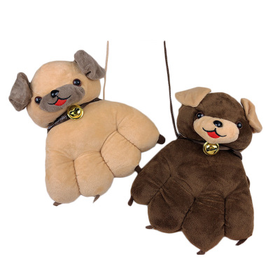 Plush bear PAWS husky gloves winter cartoon warm gloves for children boys and girls hang neck gloves wholesale