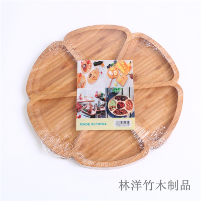 Bamboo tray bamboo wooden tray bamboo fruit tray solid wood tea tray Japanese bread tray