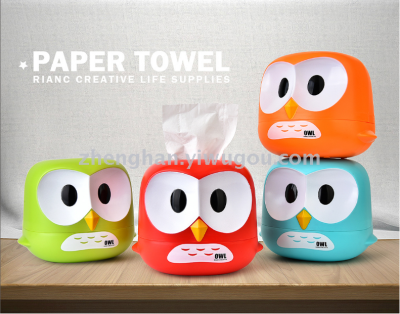 Owl box paper towel box reel