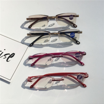 Rimless cut-edge fashion reading glasses new ultra light reading glasses