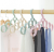 Multi-functional silk towel hanger scarf rack PS multi-color crystal ring hanger dazzle color 6 ring belt rack