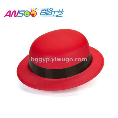 Monochrome Fluorescent Sticker Black Stripe round Cap PVC Material Fashion Party Gathering Special Cap for Holiday Activities Processing Customization