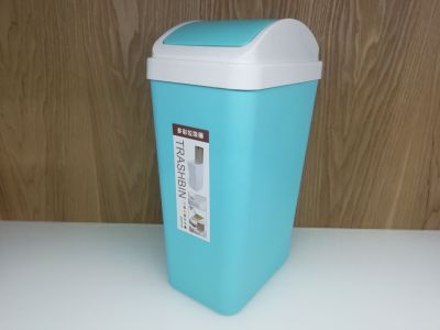 Square trash can plastic shake lid color trash can office wastepaper basket bathroom sanitary bucket