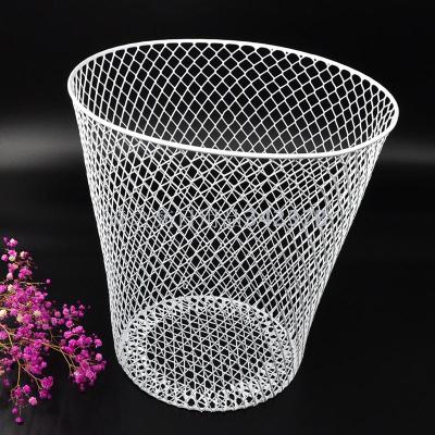 Wire mesh wastepaper basket metal trash can office wastepaper basket creative home supplies office supplies