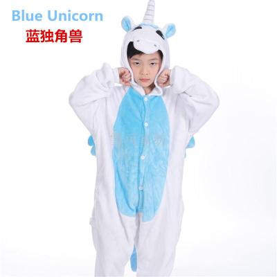 Children's pajamas flannel animal model unicorn autumn and winter export Europe and the United States