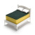 Creative kitchen 100 clean cloth sponge wipe received small bed bed modeling 100 clean cloth received rack