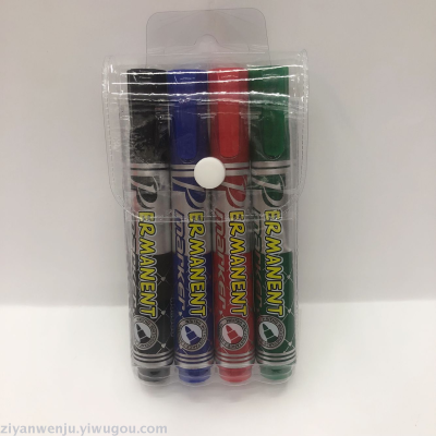 4-Color PVC Bag Oily Marking Pen Marker Pen Permanent Marker 680