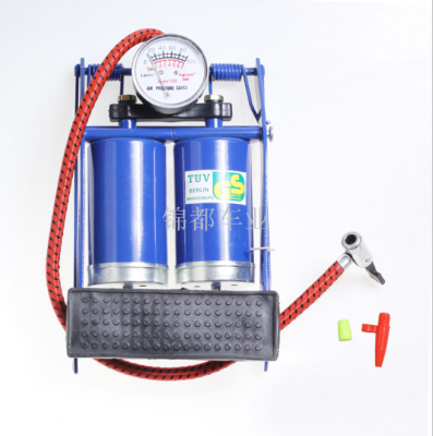 Double pin step inflating aluminum alloy high pressure gas cylinder car electric bicycle