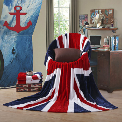 Foreign trade exports British flag American flag mil blanket British style gifts fawn blanket travel multi-function blanket