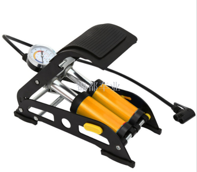 Foot pump mini portable bicycle electric bicycle pump car high pressure double pedal air pump