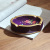 Manufacturers direct hand-painted purple background flower lead butterfly ashtray home furnishing ceramic crafts 